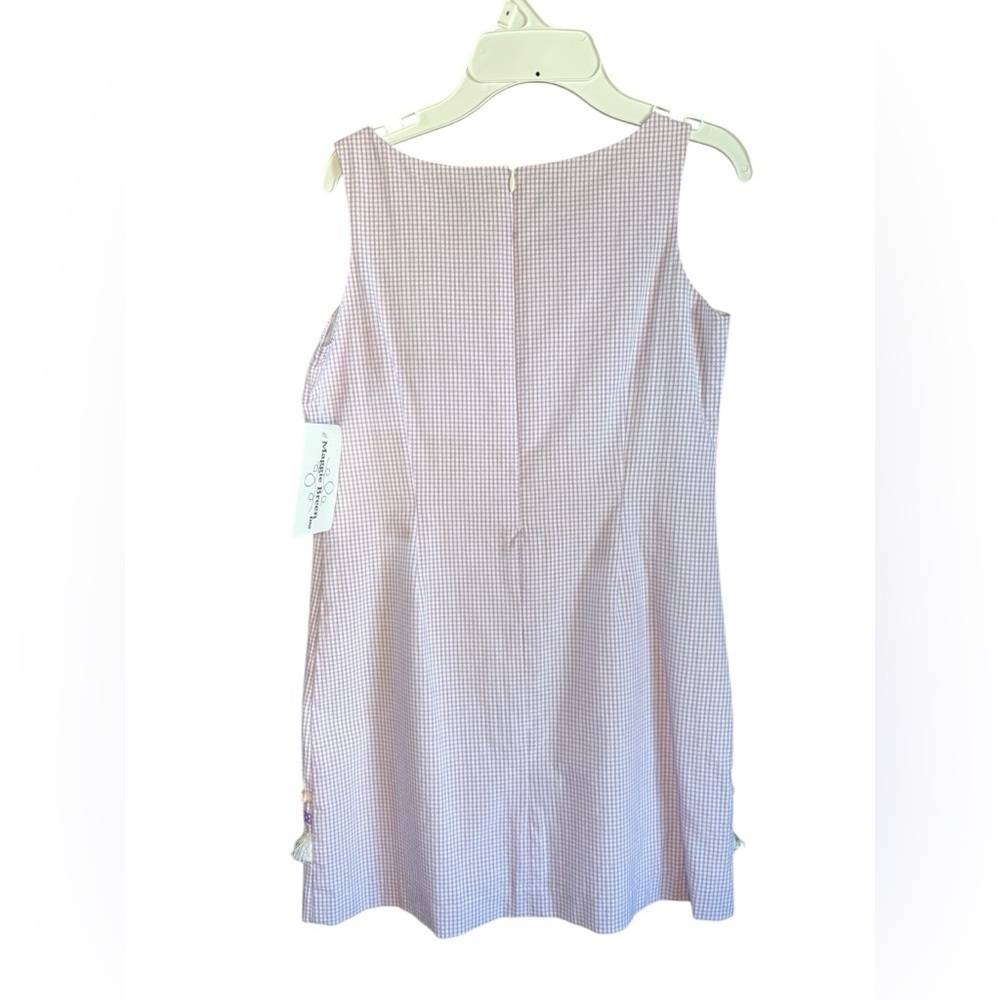 Maggie Breen Girls lavender purple plaid summer dress sz 7 NWT full back zip - Picture 5 of 5
